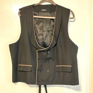NWOT men’s vest, black/tan XXL